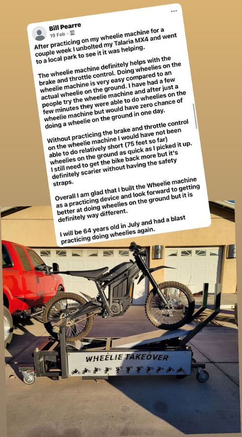 Ash Thurecht — real Wild Wheelies build, shared on Facebook